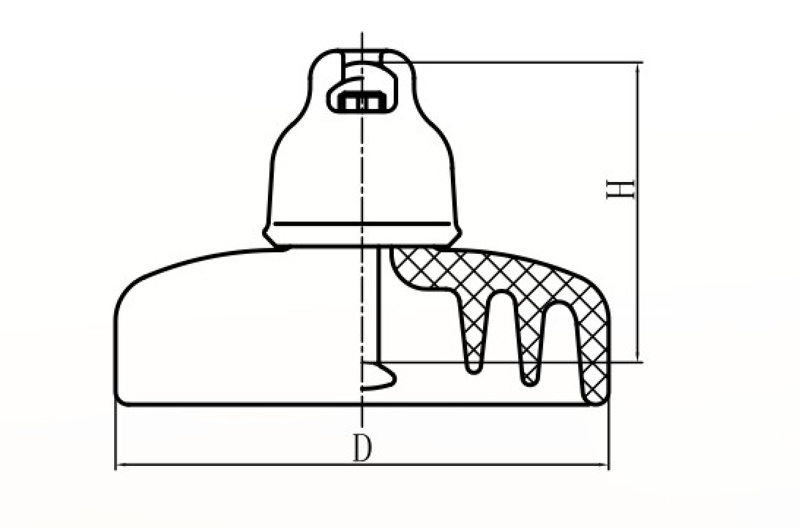 耐污懸式瓷絕緣子鐘罩型